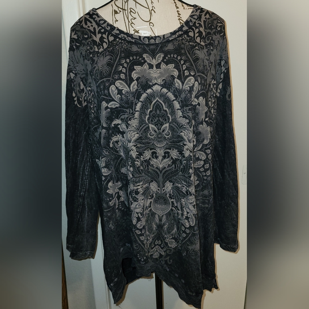 Jess & Jane Mineral Washed‎ Tunic Top Sz Med